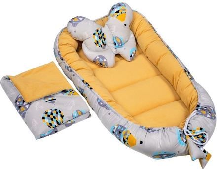 Velvet set s hnízdečkem Infantilo yellow/balloons - obrázek 1