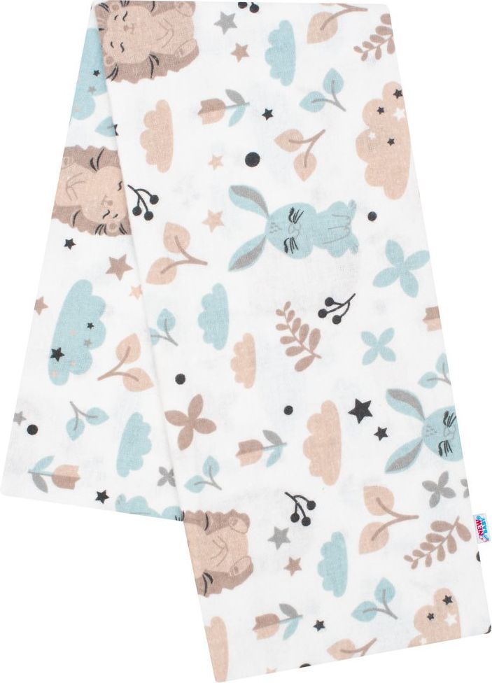 NEW BABY Flanelová plena s potiskem Varianta: New Baby zvířátka - bílá - obrázek 79