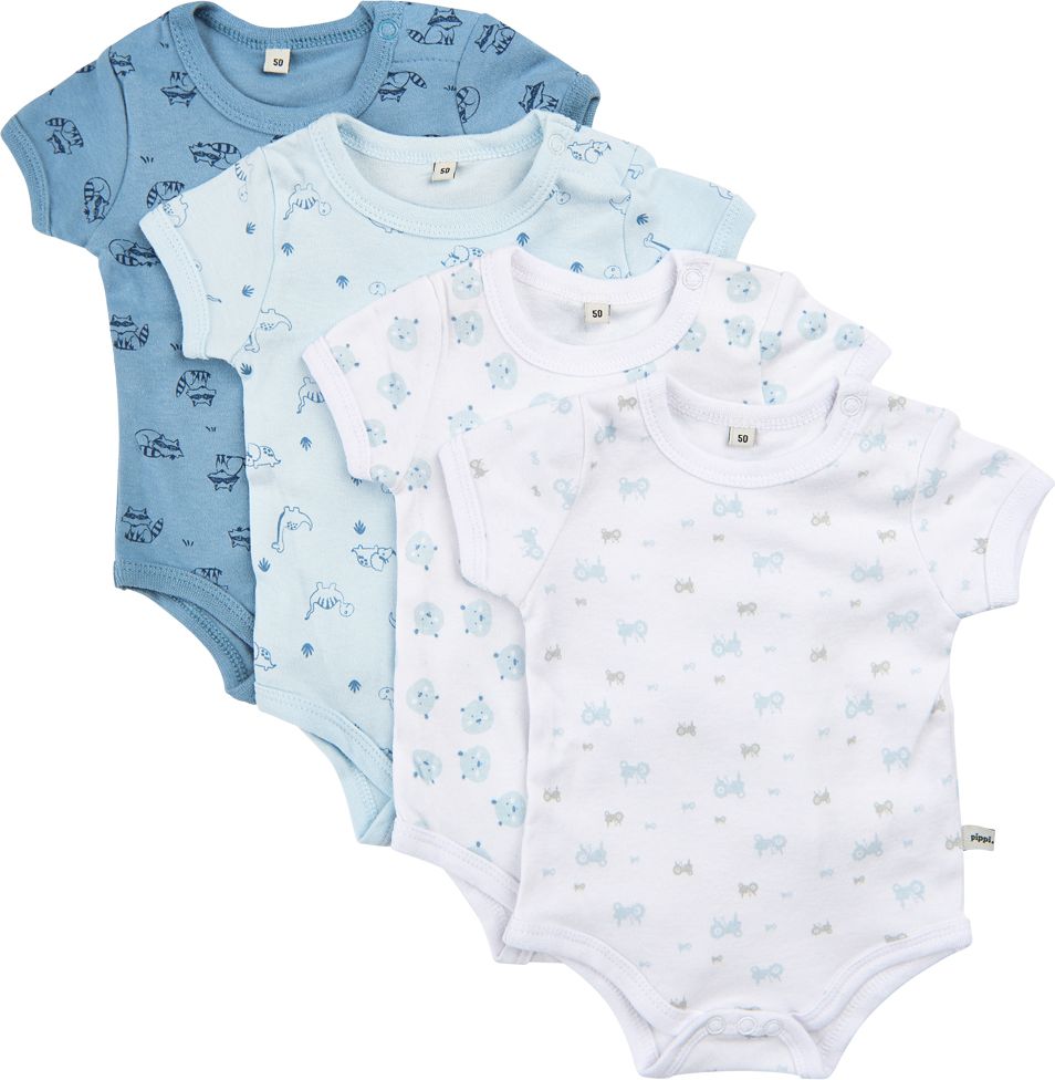 Pippi kojenecké body s krátkým rukávem OEKO - TEX set 4 ks 3820 - 701 Velikost: 56 - obrázek 1