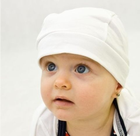 Dětská letní čepička Happy Kids klobouček červený proužkovaný - obrázek 2