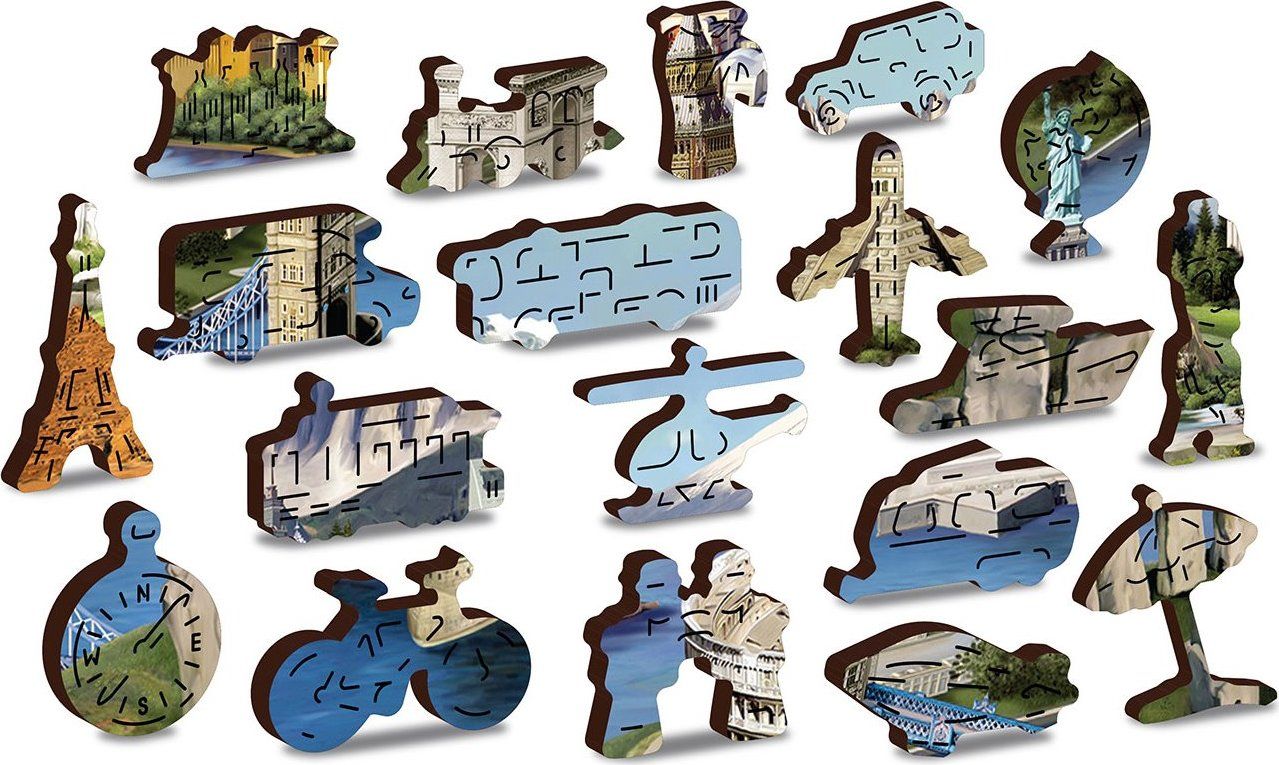 WOODEN CITY Dřevěné puzzle Světové památky 2v1, 600 dílků EKO - obrázek 9