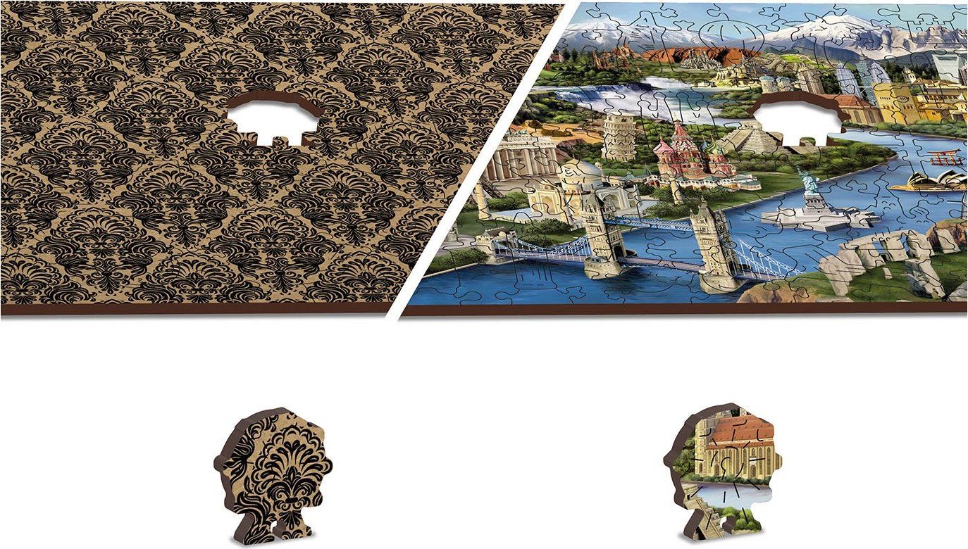 WOODEN CITY Dřevěné puzzle Světové památky 2v1, 600 dílků EKO - obrázek 10