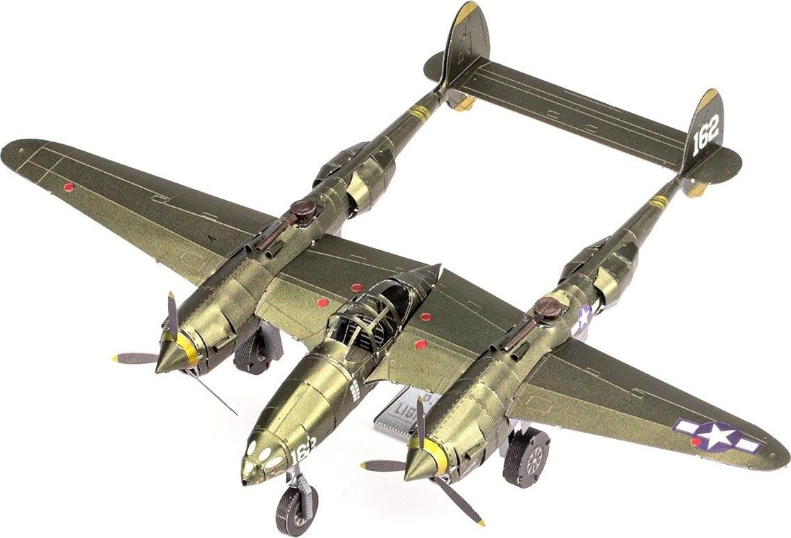 METAL EARTH 3D puzzle Lockheed Martin P-38 Lightning (ICONX) - obrázek 3
