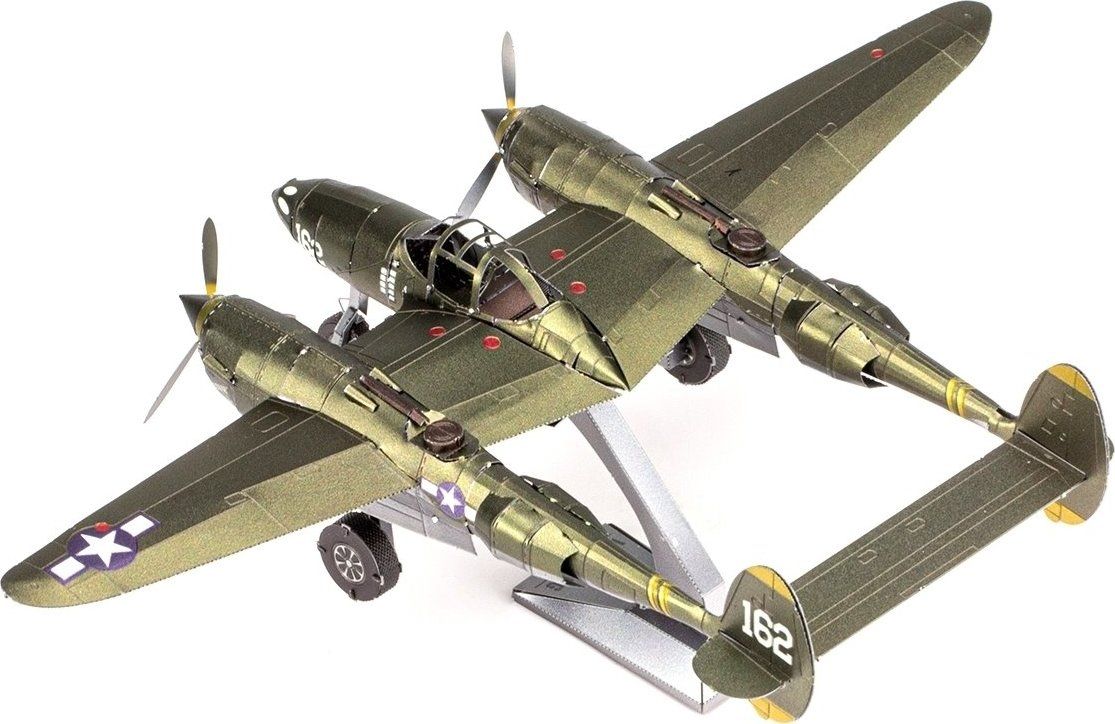 METAL EARTH 3D puzzle Lockheed Martin P-38 Lightning (ICONX) - obrázek 4