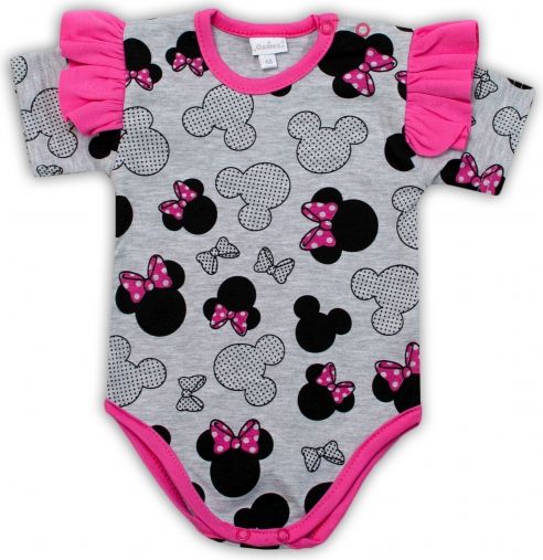 G-baby G-baby 2-dílná sada body kr. rukáv, legíny Minnie - šedá, vel. 80 80 (9-12m) - obrázek 3
