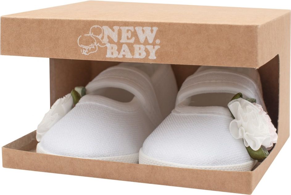Kojenecké capáčky New Baby Linen bílé 12-18 m roses 12-18 m - obrázek 4