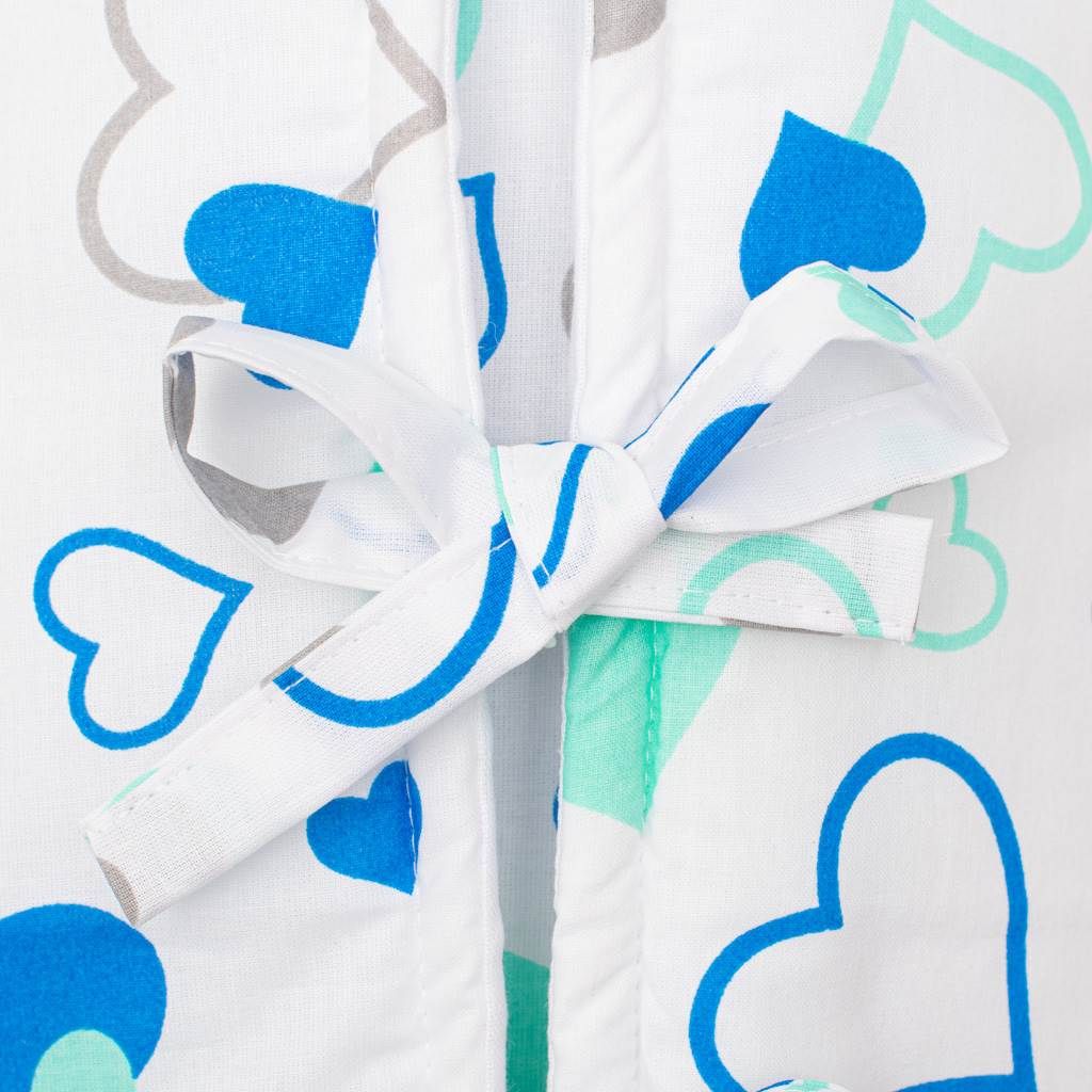Klasická šněrovací zavinovačka New Baby JACKET modrá srdíčka - obrázek 2
