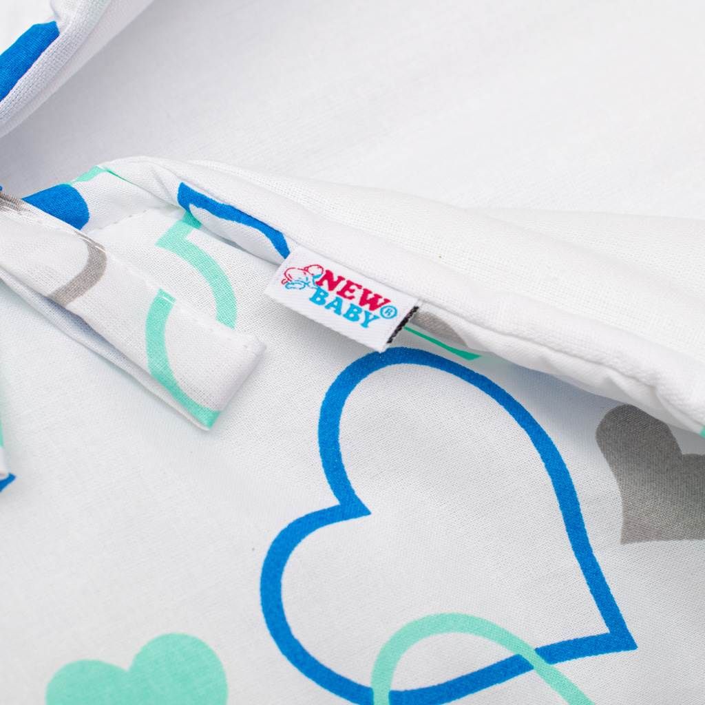 Klasická šněrovací zavinovačka New Baby JACKET modrá srdíčka - obrázek 3