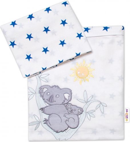 Baby Nellys Baby Nellys 2-dílná sada povlečení do postýlky, klučičí barvy, různé výšivky - obrázek 4