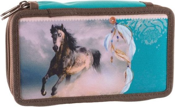 Školní penál dvoupatrové pouzdro Kůň Wild Horse - obrázek 2