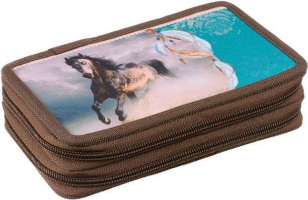 Školní penál dvoupatrové pouzdro Kůň Wild Horse - obrázek 3