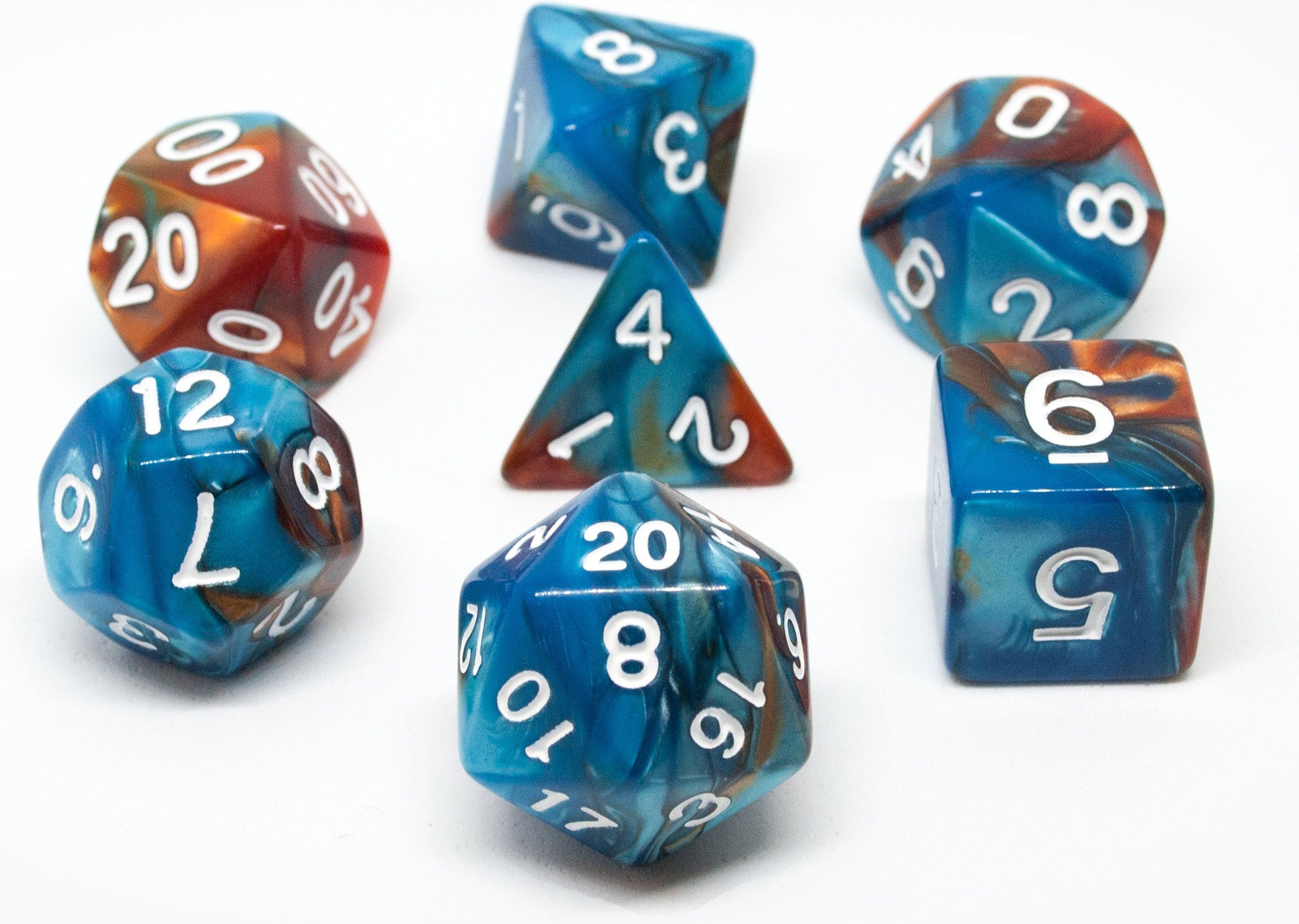 TLAMA games Sada 7 perleťových kostek pro RPG (9 barev) Barva: fialová - obrázek 15