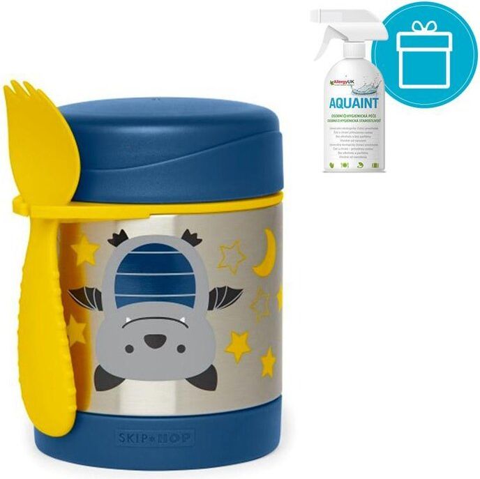 SKIP HOP Zoo Termoska na jídlo se lžičko/vidličkou Netopýr 325 ml, 3+ + AQUAINT 500 ml - obrázek 1