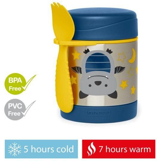 SKIP HOP Zoo Termoska na jídlo se lžičko/vidličkou Netopýr 325 ml, 3+ + AQUAINT 500 ml - obrázek 2
