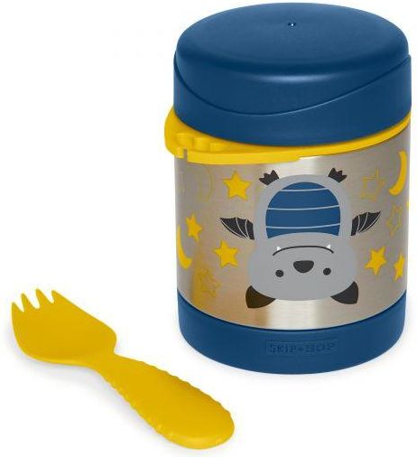 SKIP HOP Zoo Termoska na jídlo se lžičko/vidličkou Netopýr 325 ml, 3+ + AQUAINT 500 ml - obrázek 4