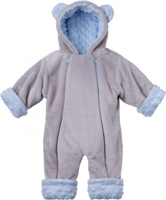 Esito Zimní kojenecký overal Minky Teddy | modrá 56 - 62