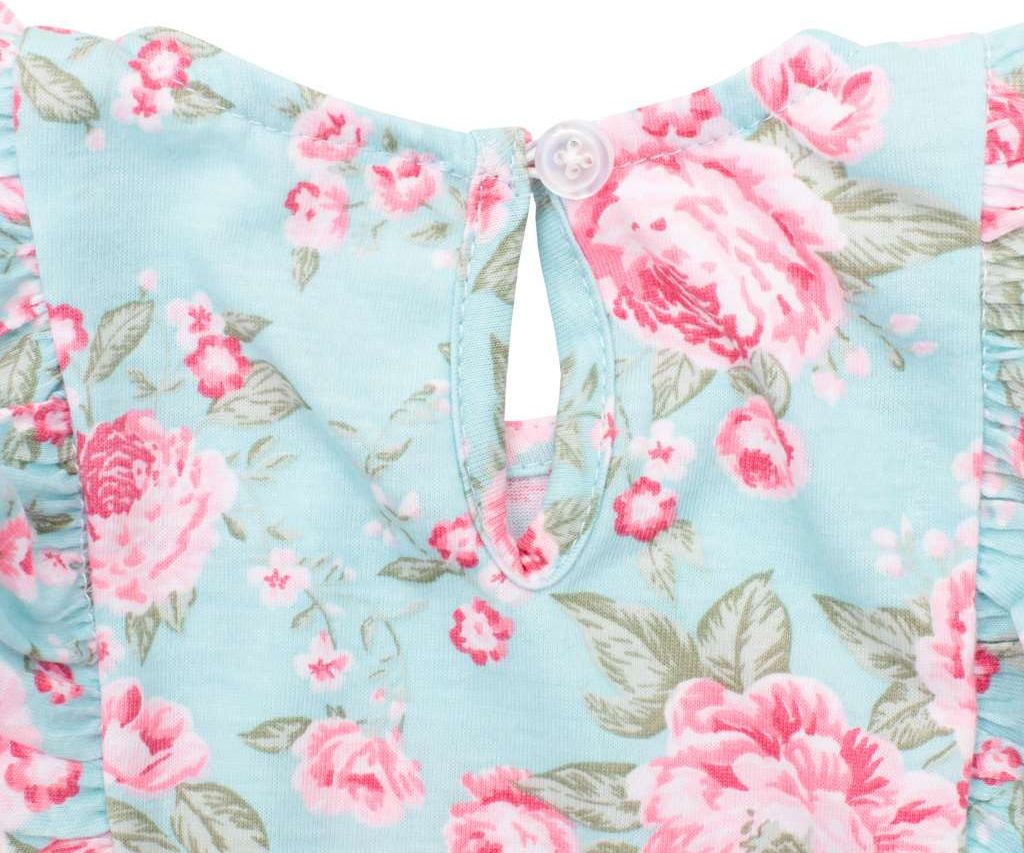 Kojenecké letní bavlněné šatičky New Baby Roses Varianta: smetanovo-růžové - smetanová/56 (0-3m) - obrázek 9