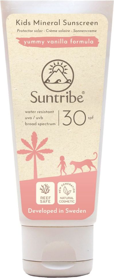 Suntribe Přírodní opalovací minerální krém pro děti s vůní vanilky SPF30 100 ml - obrázek 1