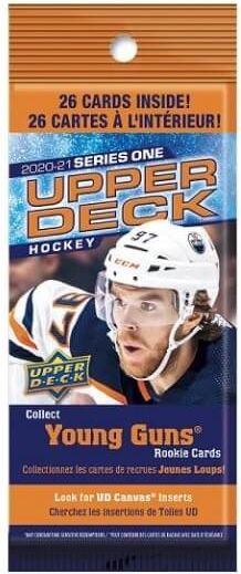 Upper Deck 2020-21 NHL Upper Deck Series 1 Hockey Fat pack - hokejové karty - obrázek 1