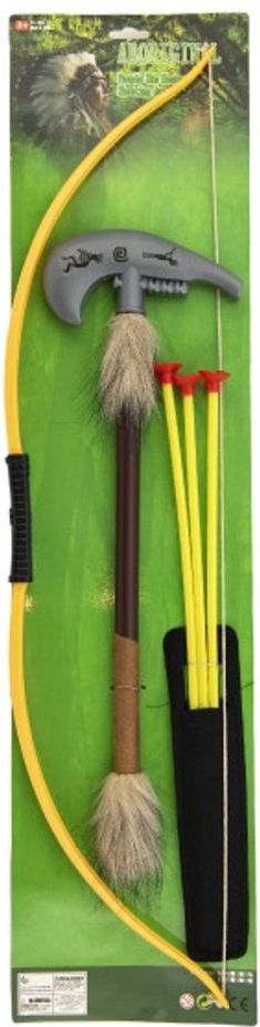 Teddies Luk indiánský 70cm + 3 šípy s přísavkami + tomahawk plast v sáčku - obrázek 2