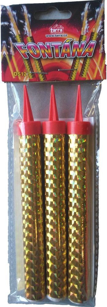 RAPPA Fontána párty zlatá 40 sek 12 cm 3 ks - obrázek 1