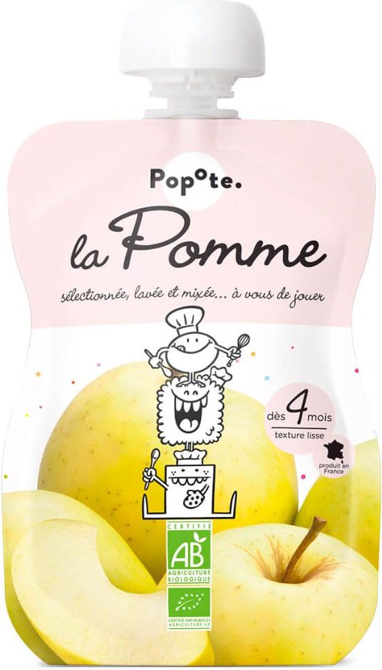 Popote Bébé Food Kapsička 120 g Popote Bio Jablko Golden - obrázek 1