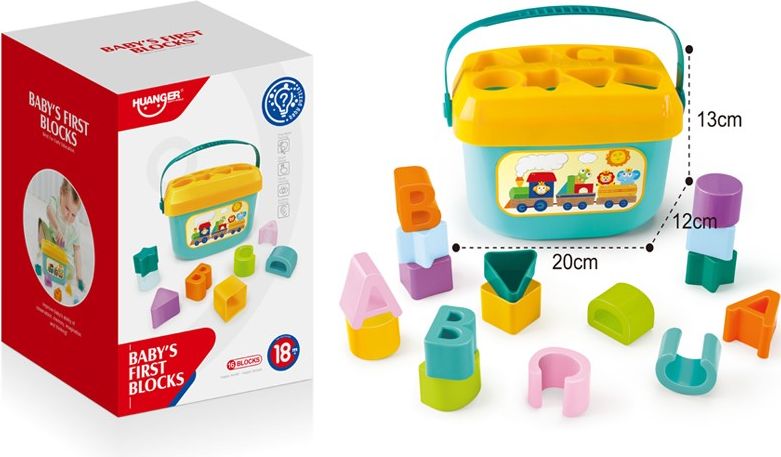 HUANGER vkládací kyblíček FIRST BLOCKS - obrázek 2