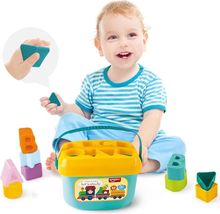 HUANGER vkládací kyblíček FIRST BLOCKS - obrázek 3