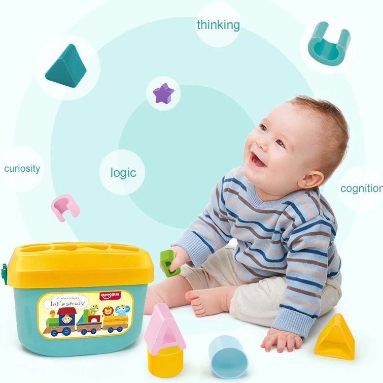 HUANGER vkládací kyblíček FIRST BLOCKS - obrázek 4