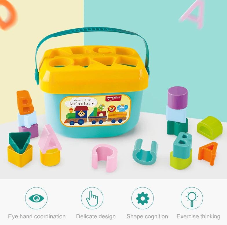 HUANGER vkládací kyblíček FIRST BLOCKS - obrázek 5