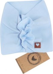 Stylová dětská čelenka - TURBAN světle modrá - 0-6měs. - obrázek 2