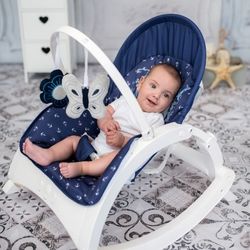 Lehátko dětské houpací se stolečkem - ALEX silver blue stars - Lorelli - obrázek 7