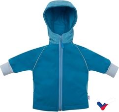 Bundička softshellová jaro/podzim NewBaby - KAPUCE modrá - vel.80 - obrázek 1