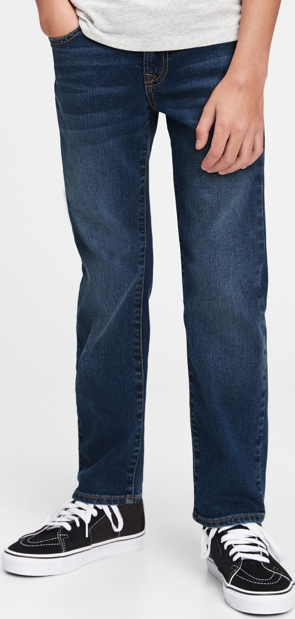 Modré klučičí džíny straight jeans with Washwell - 128 - obrázek 2