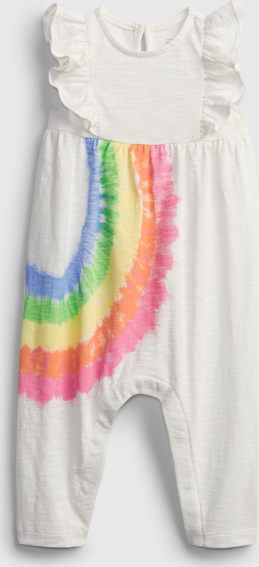 Bílý holčičí baby overal rainbow one-piece - 50-62 - obrázek 1