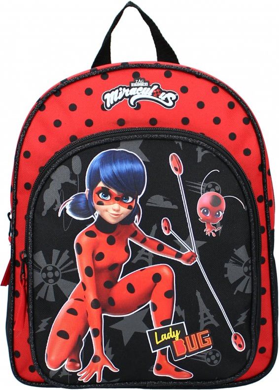 Vadobag · Dětský / dívčí batoh s přední kapsou Kouzelná beruška - Miraculous Ladybug - 7L - obrázek 2