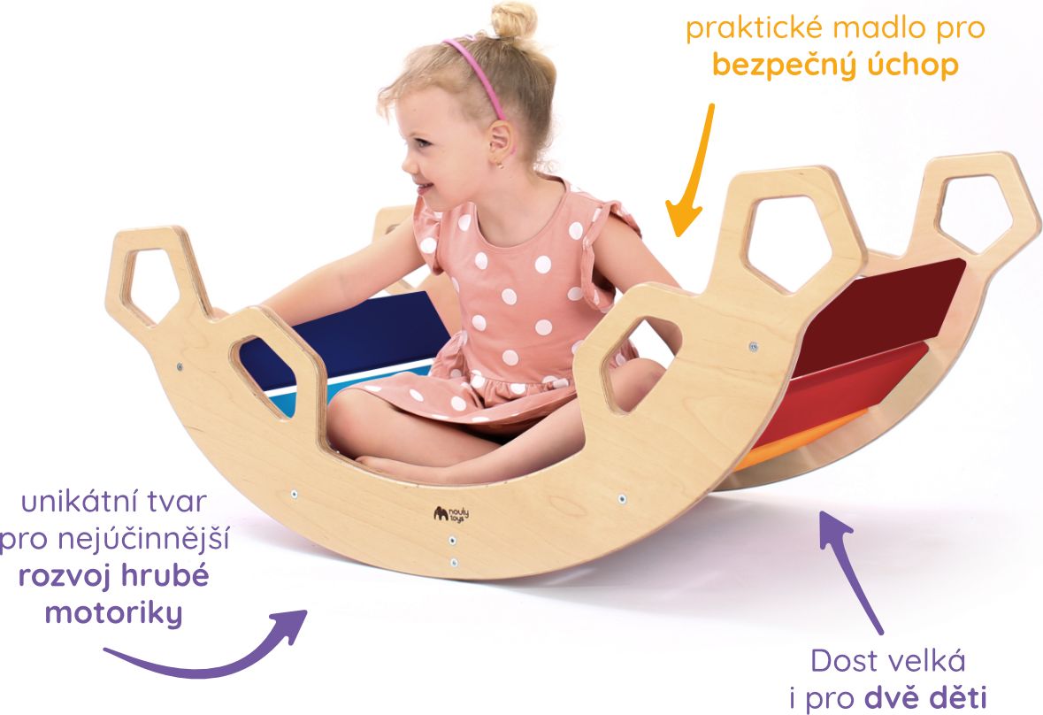 Nouly Toys MONTESSORI HOUPAČKA HP-MH-04 růžovo-šedá - obrázek 5