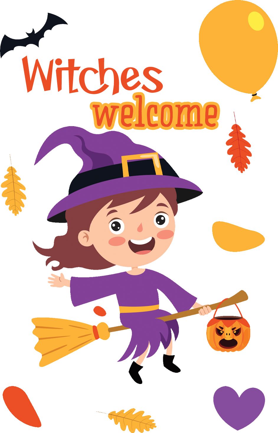 Kojenecké body Ellie Bee, krátký nebo dlouhý rukáv, barva bílá, motiv "Witches welcome" Velikost: 0 - 3 měsíce (56 - 62cm), Rukáv: krátky - obrázek 2