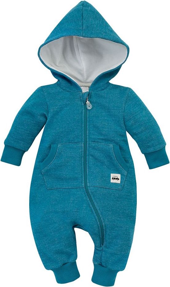 Pinokio Tepláková kombinéza Little Car Turquoise 68 - obrázek 1