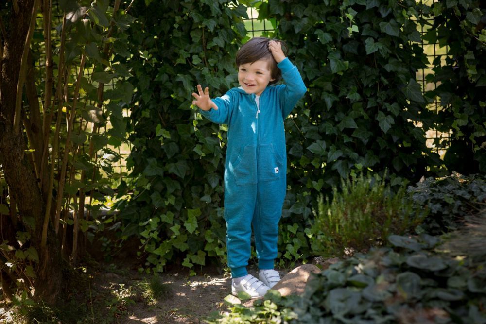 Pinokio Tepláková kombinéza Little Car Turquoise 68 - obrázek 2